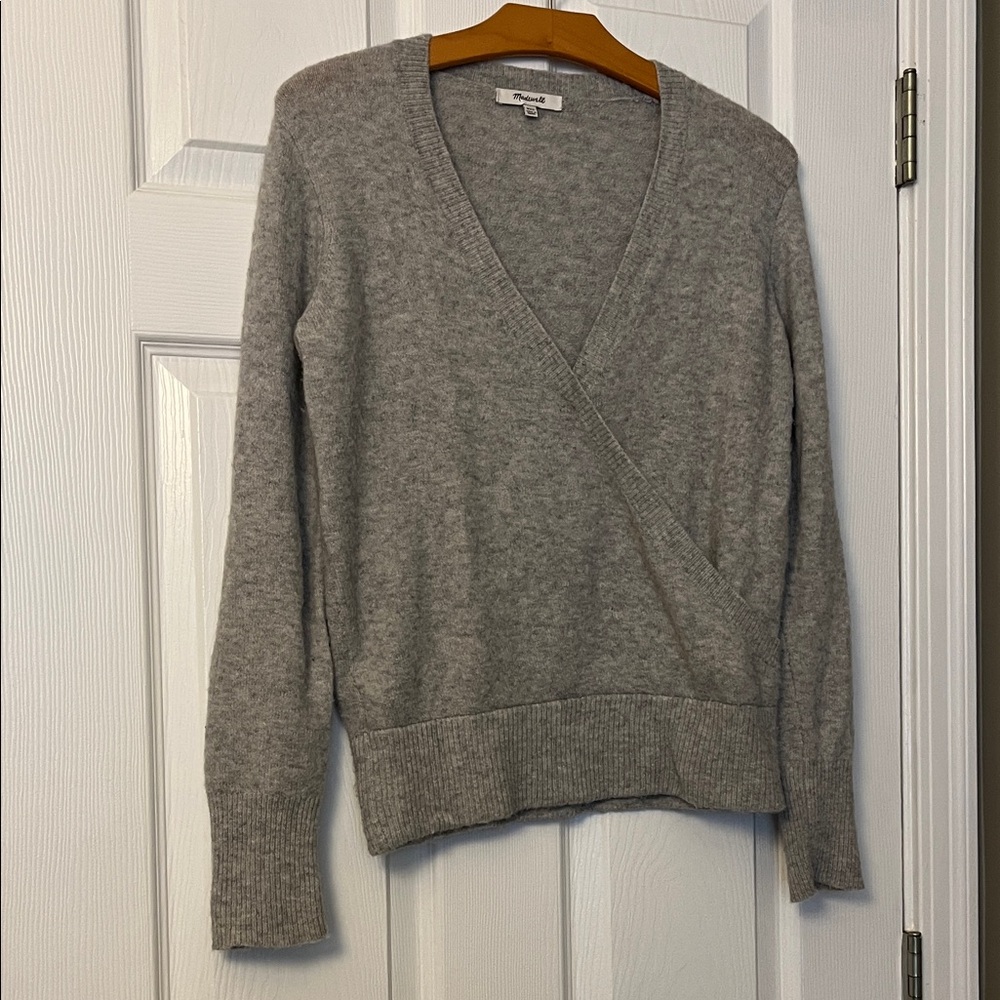 Madewell faux-wrap sweater